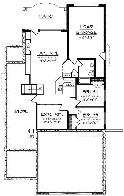 Basement for House Plan #1020-00043