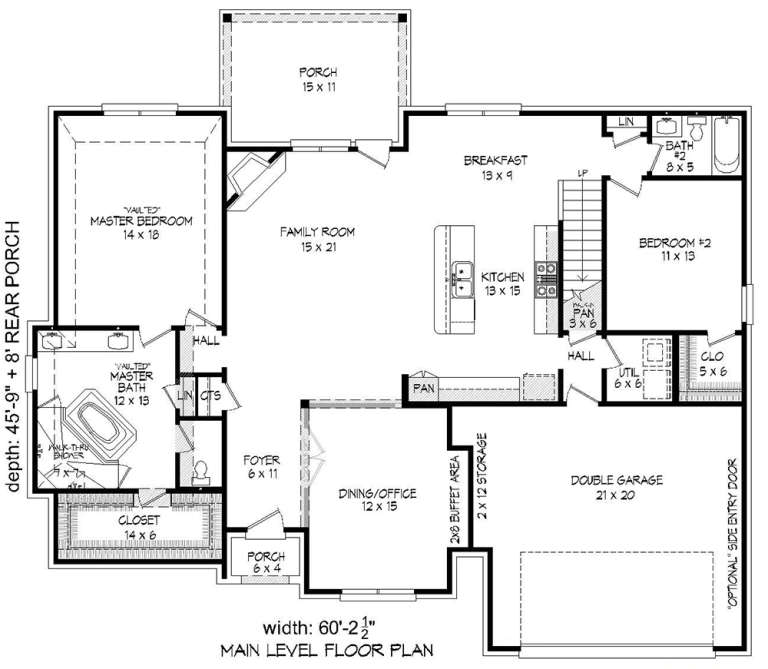 House Plan House Plan #20022 Drawing 1
