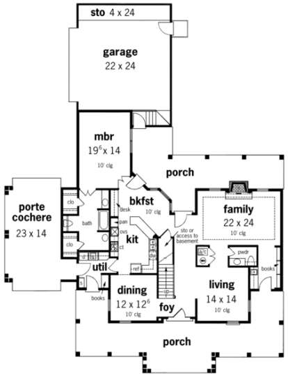 Floorplan 1 for House Plan #048-00193