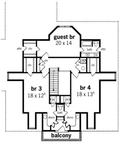Floorplan 2 for House Plan #048-00193
