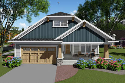 Bungalow House Plan #1020-00054 Elevation Photo