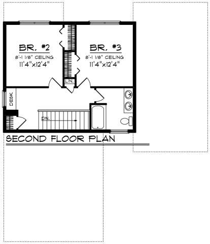 Second Floor for House Plan #1020-00055