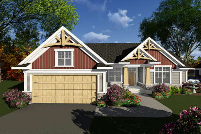 2 Bed, 2 Bath, 1875 Square Foot House Plan - #1020-00059