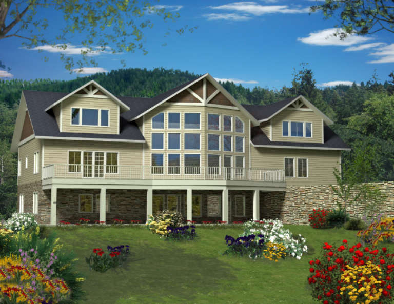 House Plan House Plan #2004 Rear Elevation