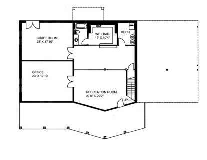Basement Floor for House Plan #039-00547