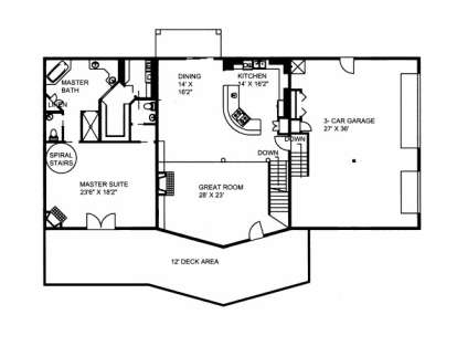 First Floor for House Plan #039-00547
