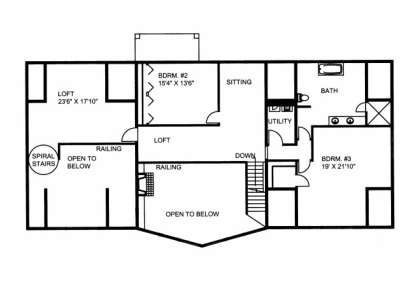 Second Floor for House Plan #039-00547
