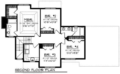 Second Floor for House Plan #1020-00062