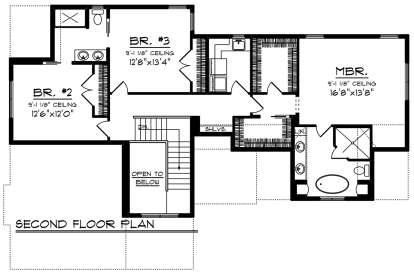 Second Floor for House Plan #1020-00066