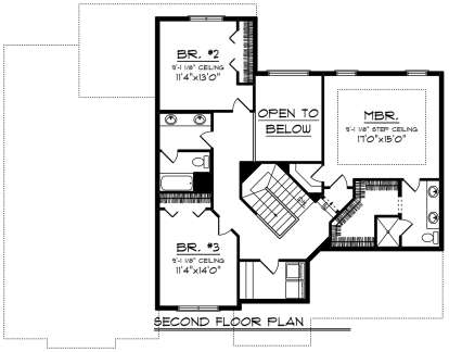 Second Floor for House Plan #1020-00069
