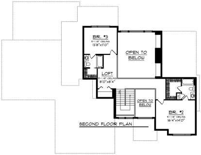 Second Floor for House Plan #1020-00074