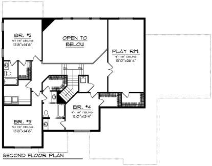 Second Floor for House Plan #1020-00078
