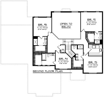 Second Floor for House Plan #1020-00079