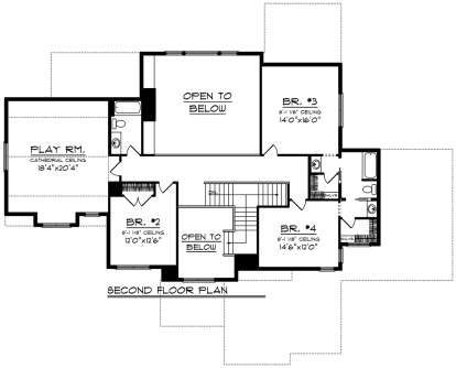 Second Floor for House Plan #1020-00080