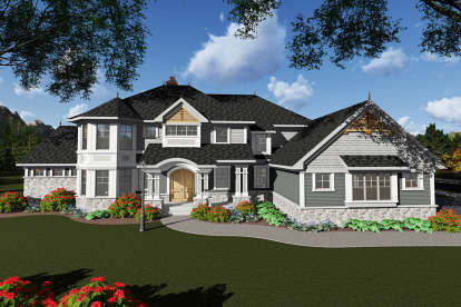 5 Bed, 5 Bath, 4431 Square Foot House Plan - #1020-00084