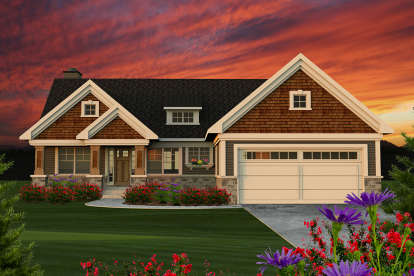2 Bed, 2 Bath, 1734 Square Foot House Plan - #1020-00089
