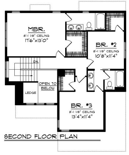 Second Floor for House Plan #1020-00090