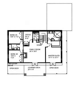 Basement Floor for House Plan #039-00549