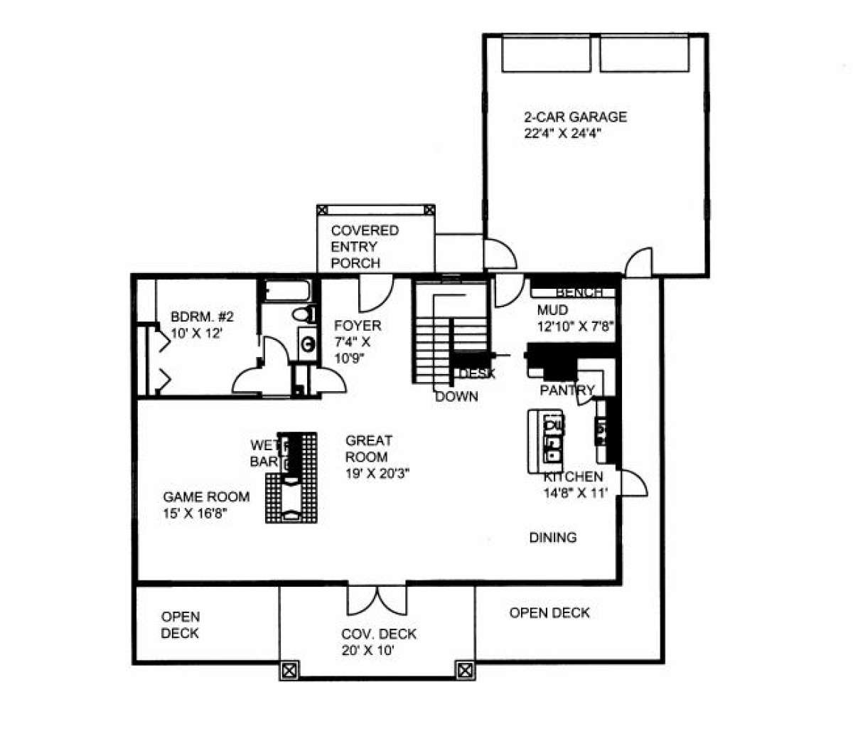 Main Floor for House Plan #039-00549