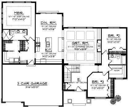 Main Floor for House Plan #1020-00095