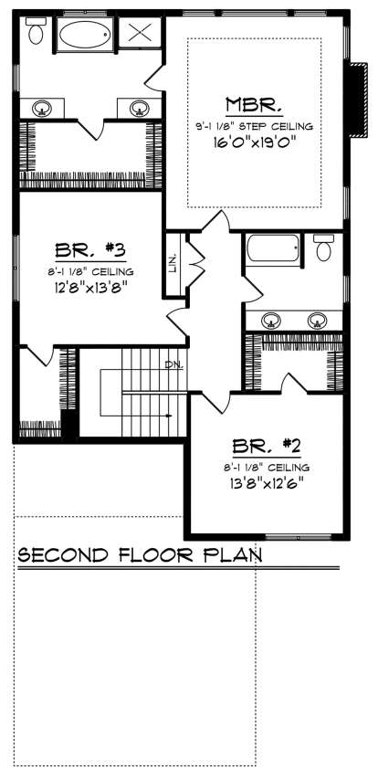 Second Floor for House Plan #1020-00100