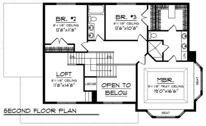 Second Floor for House Plan #1020-00101
