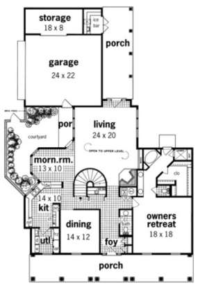 Floorplan 1 for House Plan #048-00195