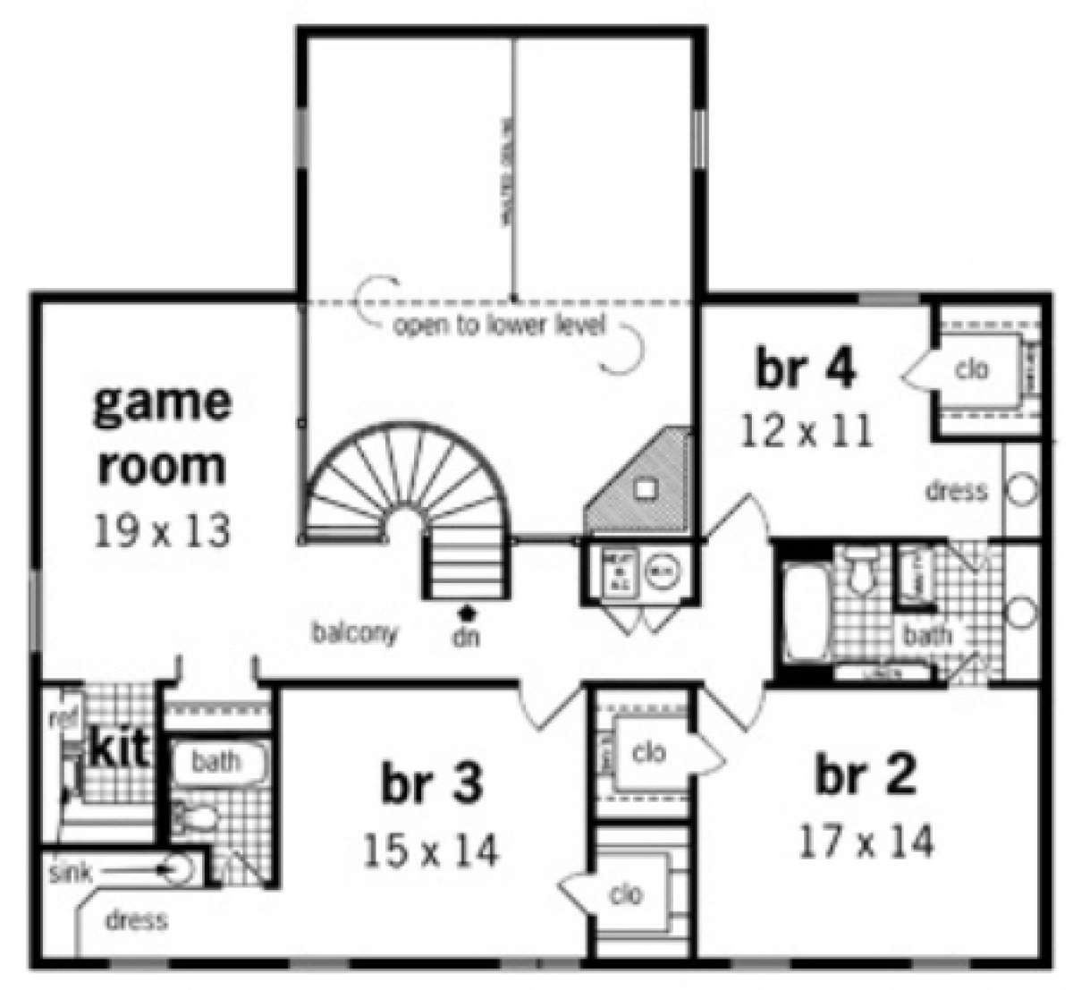 Floorplan 2 for House Plan #048-00195