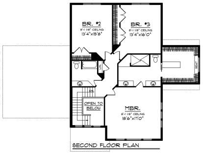 Second Floor for House Plan #1020-00103