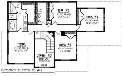 Second Floor for House Plan #1020-00105