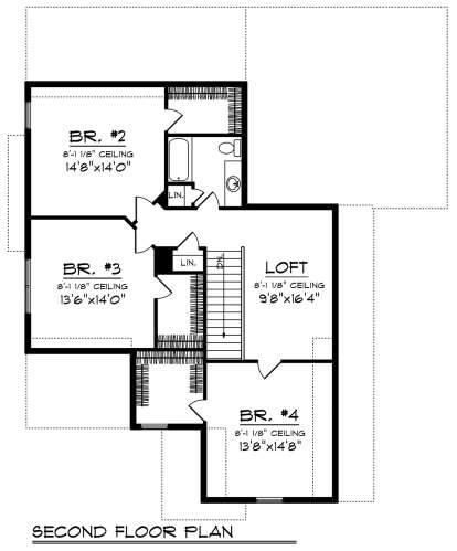 Second Floor for House Plan #1020-00108