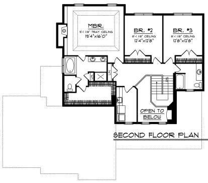 Second Floor for House Plan #1020-00109