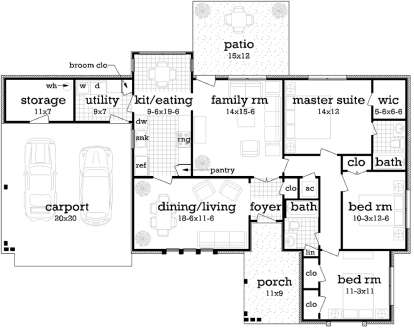 Main Floor for House Plan #048-00263