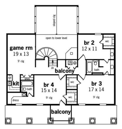 Floorplan 2 for House Plan #048-00196