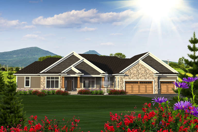 House Plan House Plan #20090 Front Elevation 