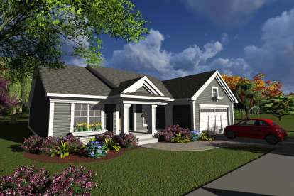 Ranch House Plan #1020-00116 Elevation Photo