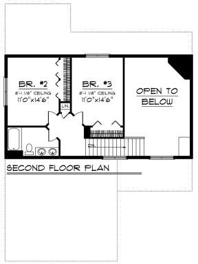 Second Floor for House Plan #1020-00118