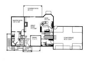 First Floor for House Plan #039-00550