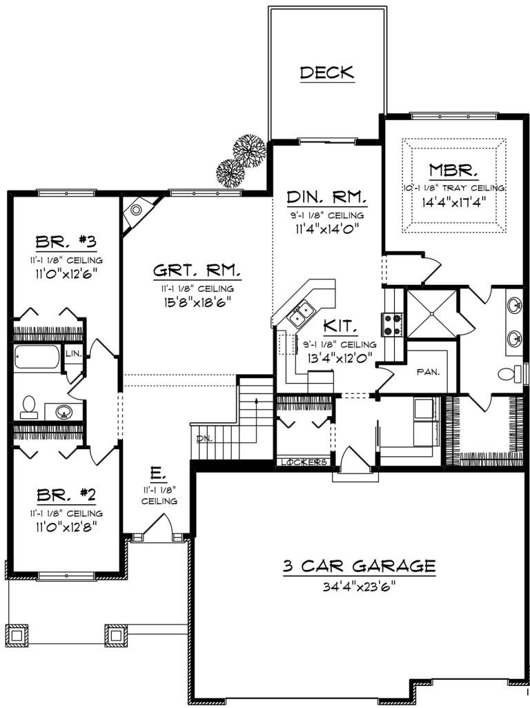 House Plan House Plan #20102 Drawing 1