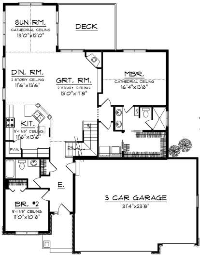 Main Floor for House Plan #1020-00125