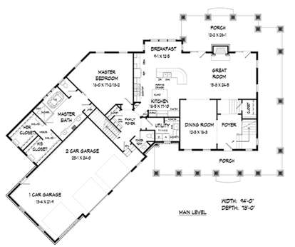 Main First Floor for House Plan #6082-00141