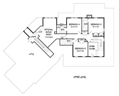 Upper 2nd floor for House Plan #6082-00141