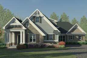 Craftsman House Plan #6082-00142 Elevation Photo