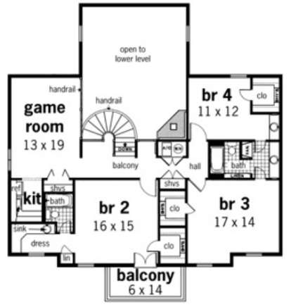 Floorplan 2 for House Plan #048-00197