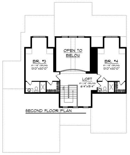 Second Floor for House Plan #1020-00130
