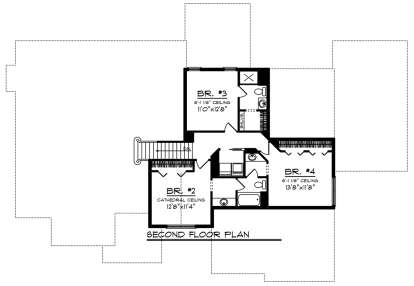 Second Floor for House Plan #1020-00131