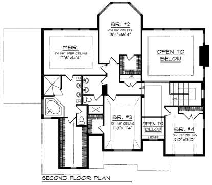 Second Floor for House Plan #1020-00132