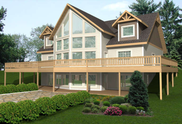 House Plan House Plan #2012 Rear Elevation