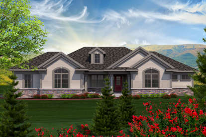 Ranch House Plan #1020-00142 Elevation Photo