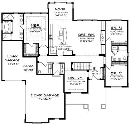 House Plan House Plan #20128 Drawing 1